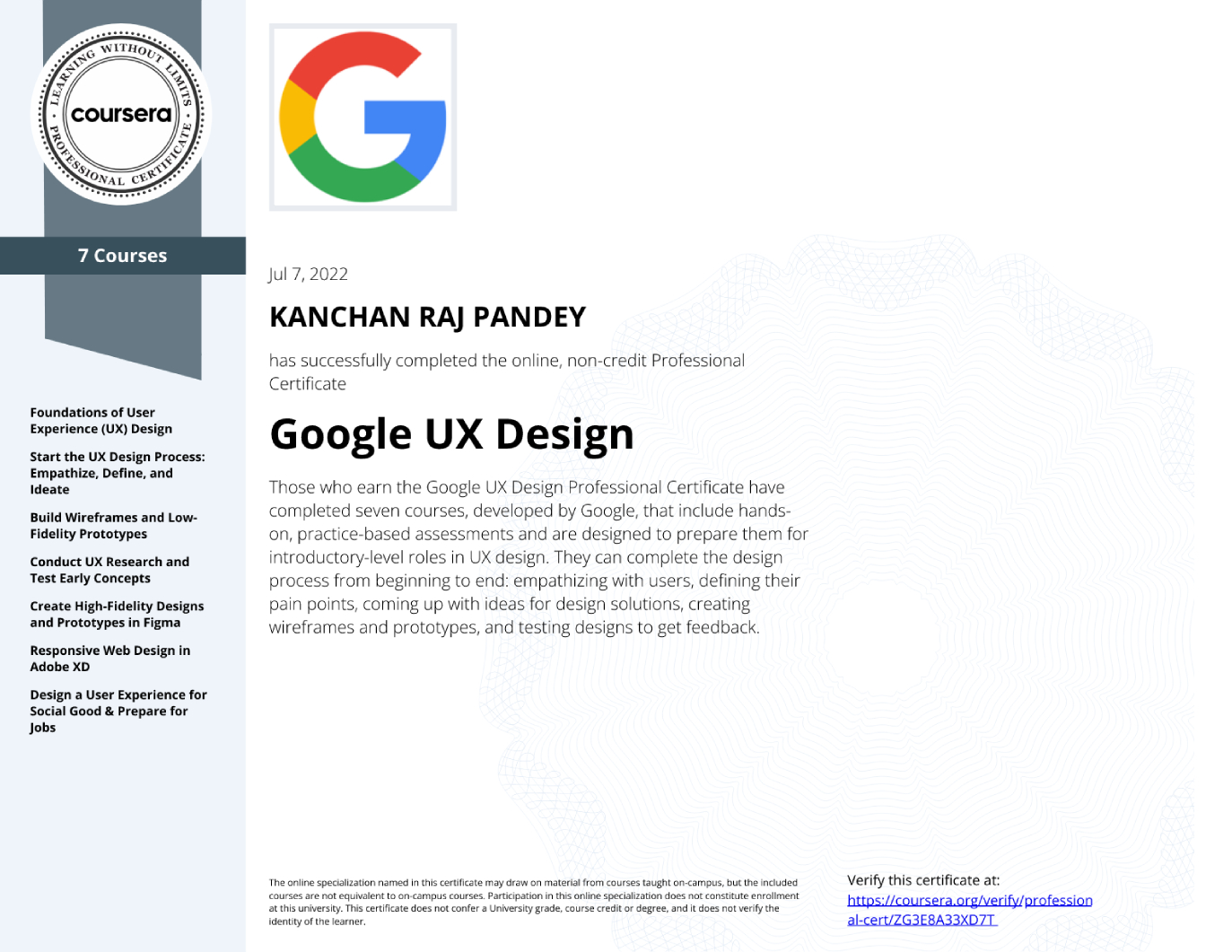 Google-UI/UX-Certificate Kanchnan Raj Pandey